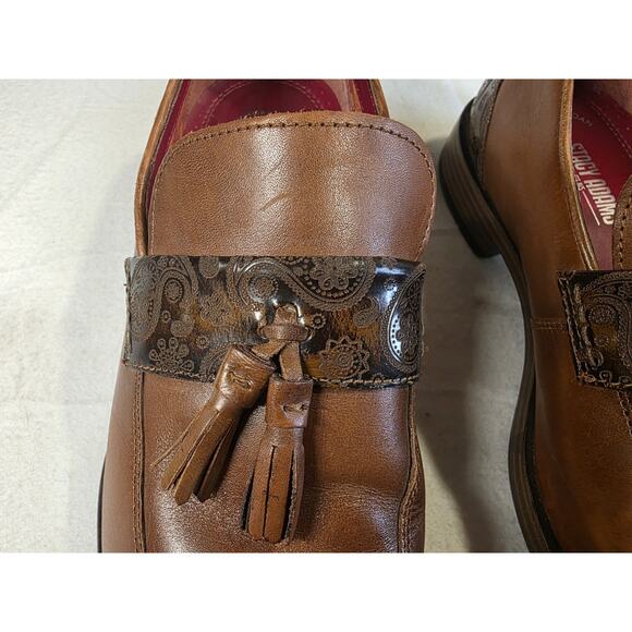 Stacy Adams Quinby Mock Toe Brown Leather Shoes‎ Size 11 Mens Paisley main image 8